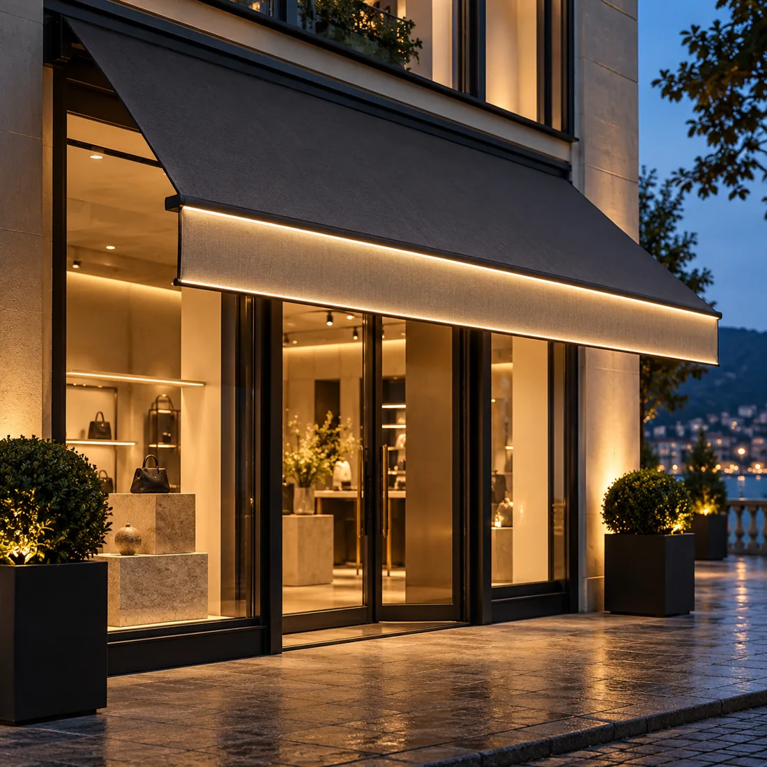 Lambrequin lumineux LED pour store