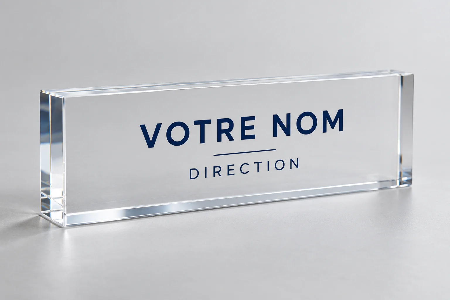 Porte Nom en Plexiglas