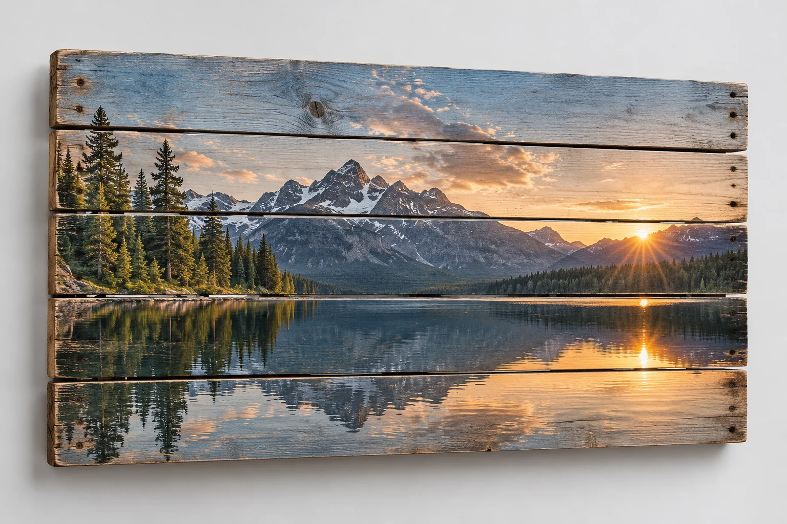 Impression sur bois style palette