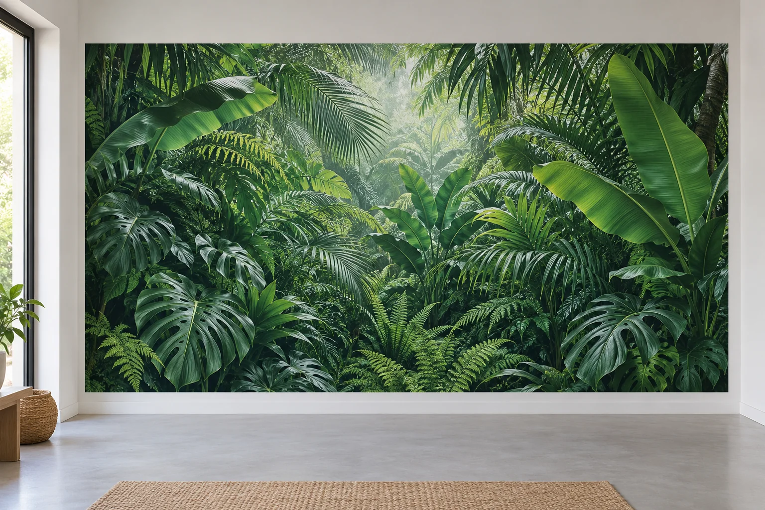 Sticker mural jungle dense