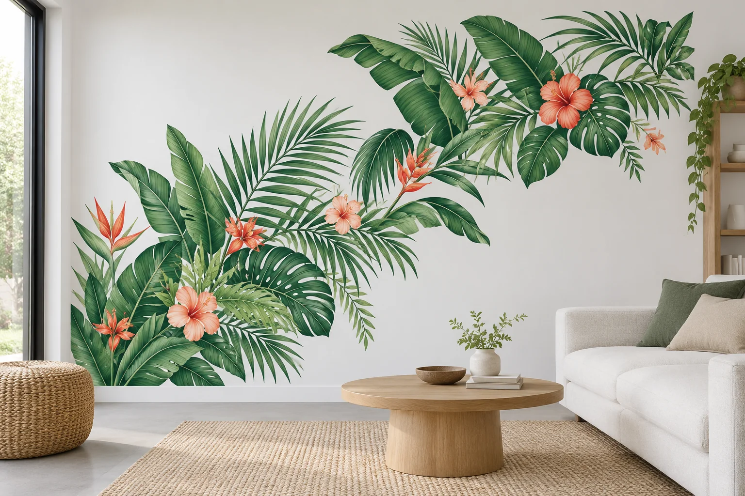 Autocollant mural tropique sauvage