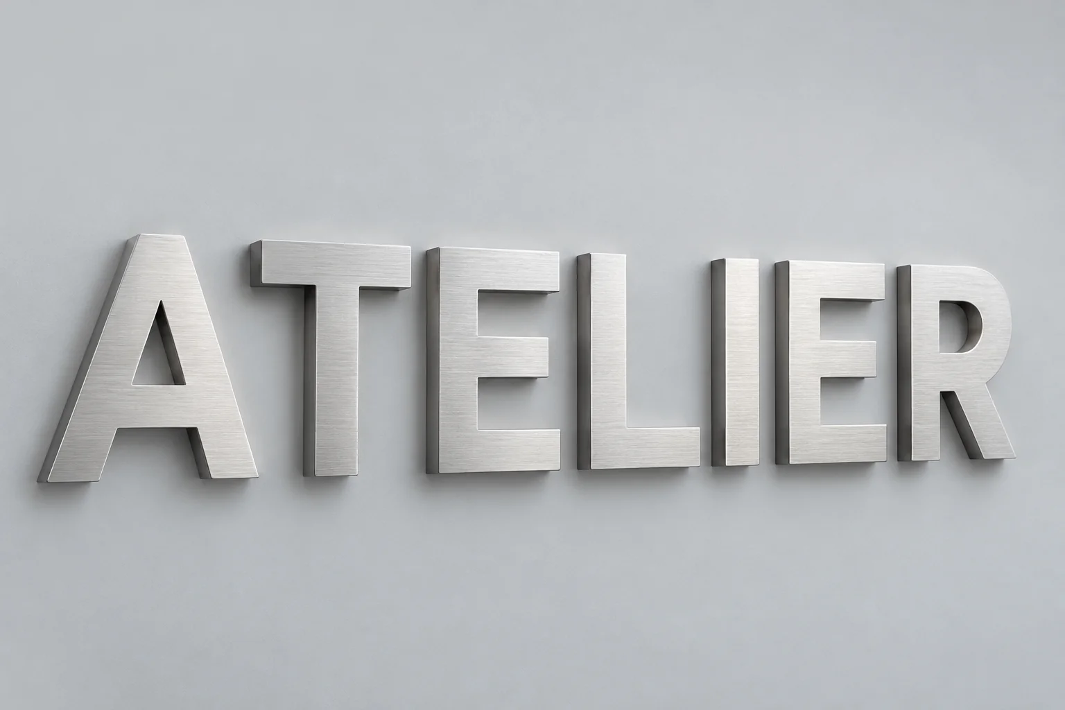 Lettres en aluminium