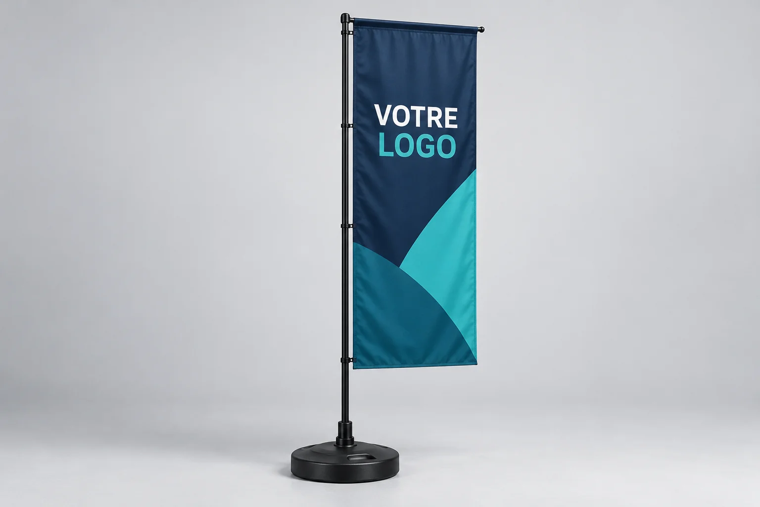 Drapeaux publicitaires rectangulaires avec mât - Oriflammes rectangulaires