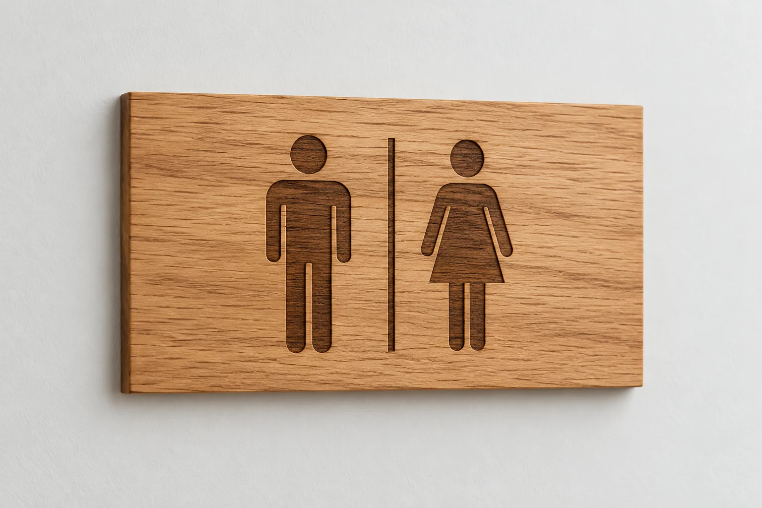 Plaque signalétique de service en bois