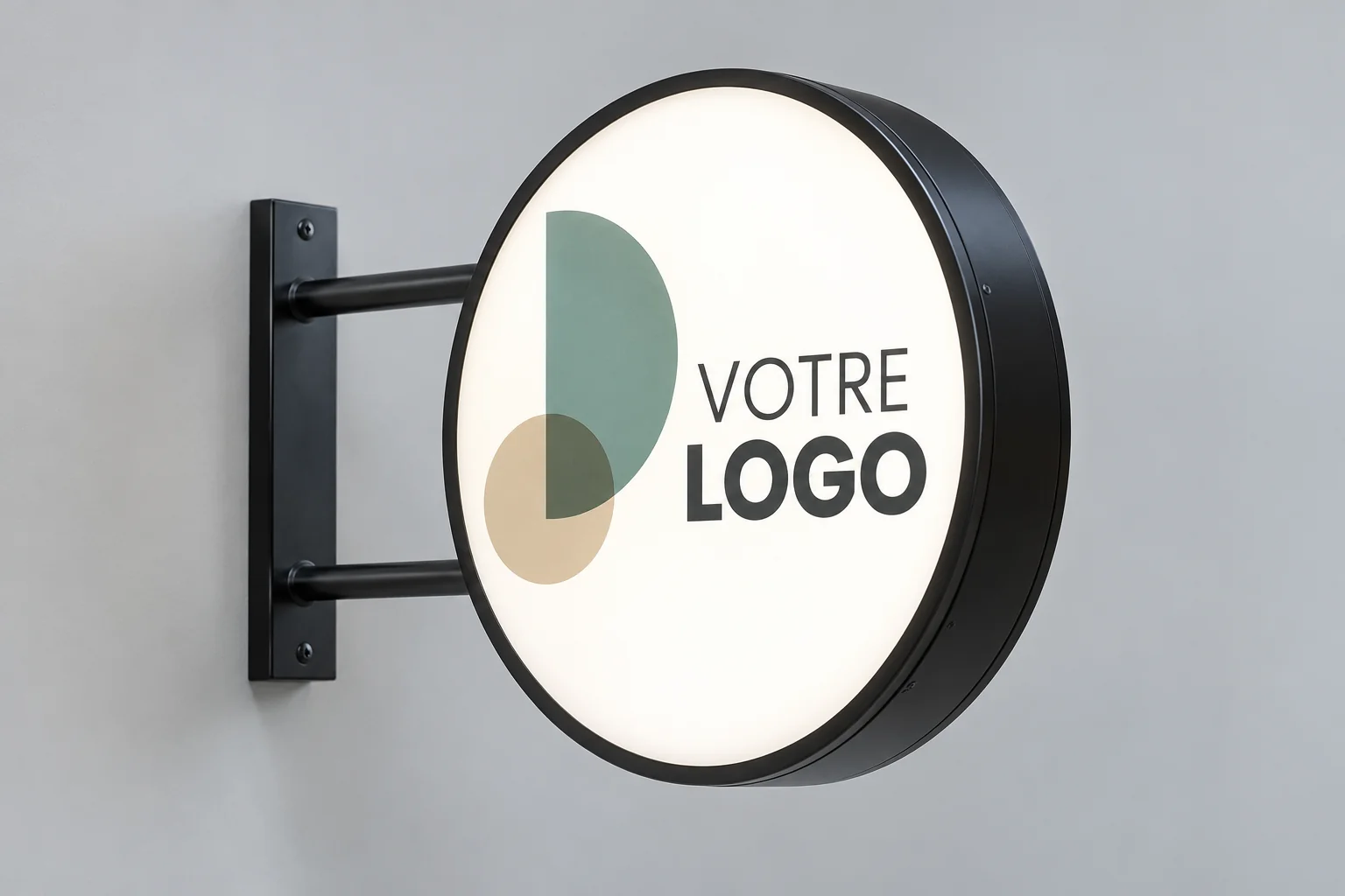 Enseigne drapeau lumineux LED