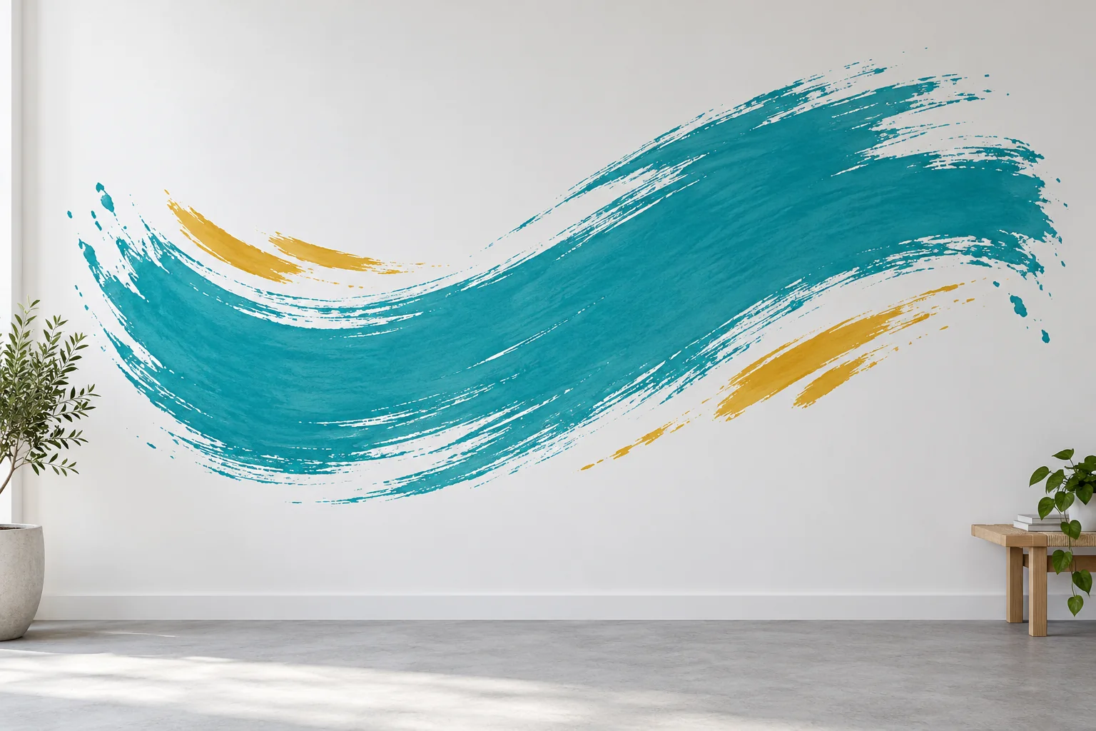 Pinceau autocollant mural