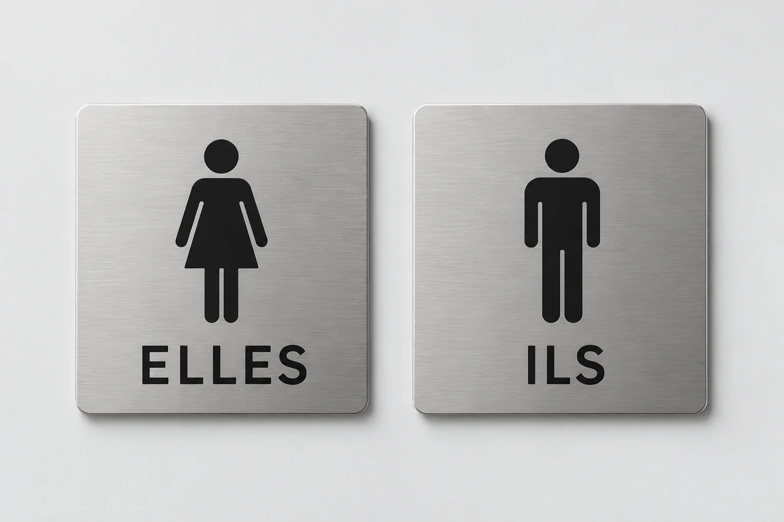 Signalétique de toilette ''elles et ils ''