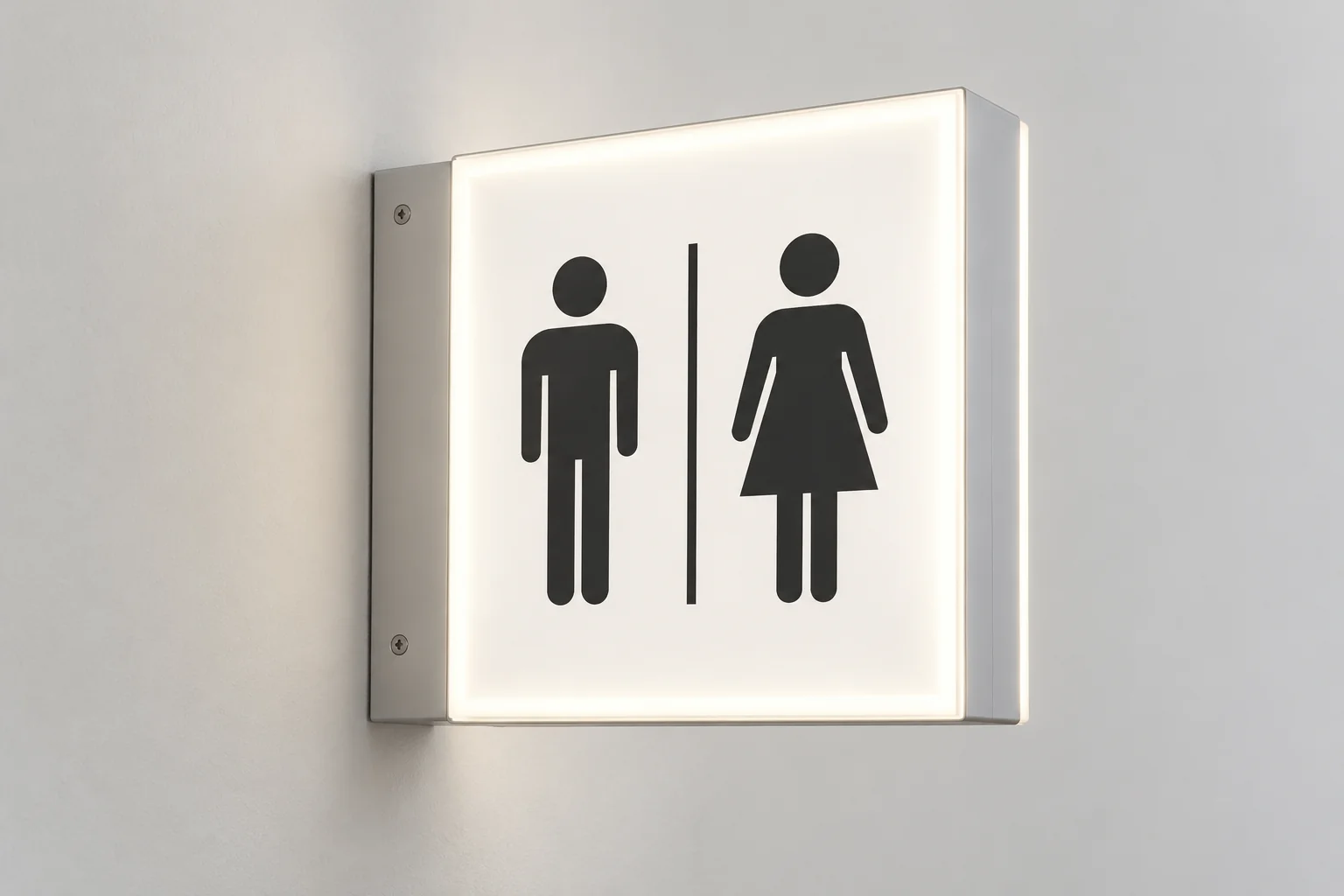 Signalétique lumineuse de toilette