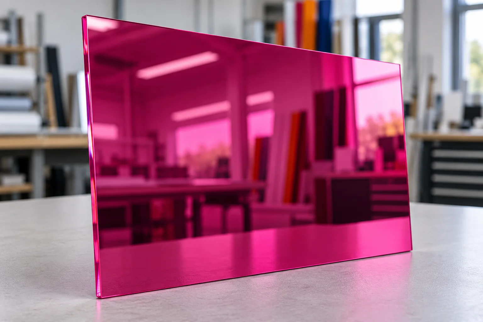 Plexiglas miroir fuchsia