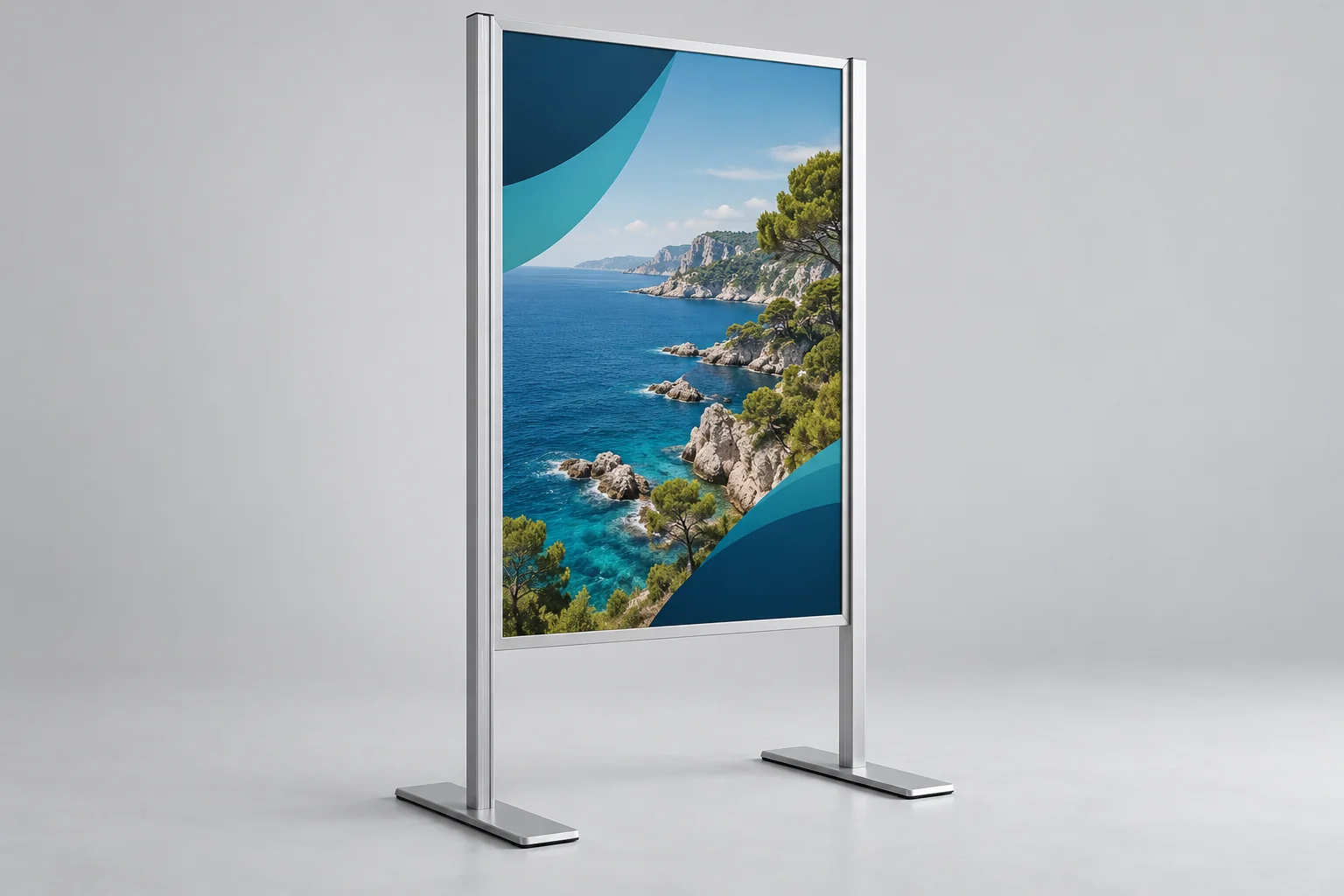 Affichage publicitaire en aluminium