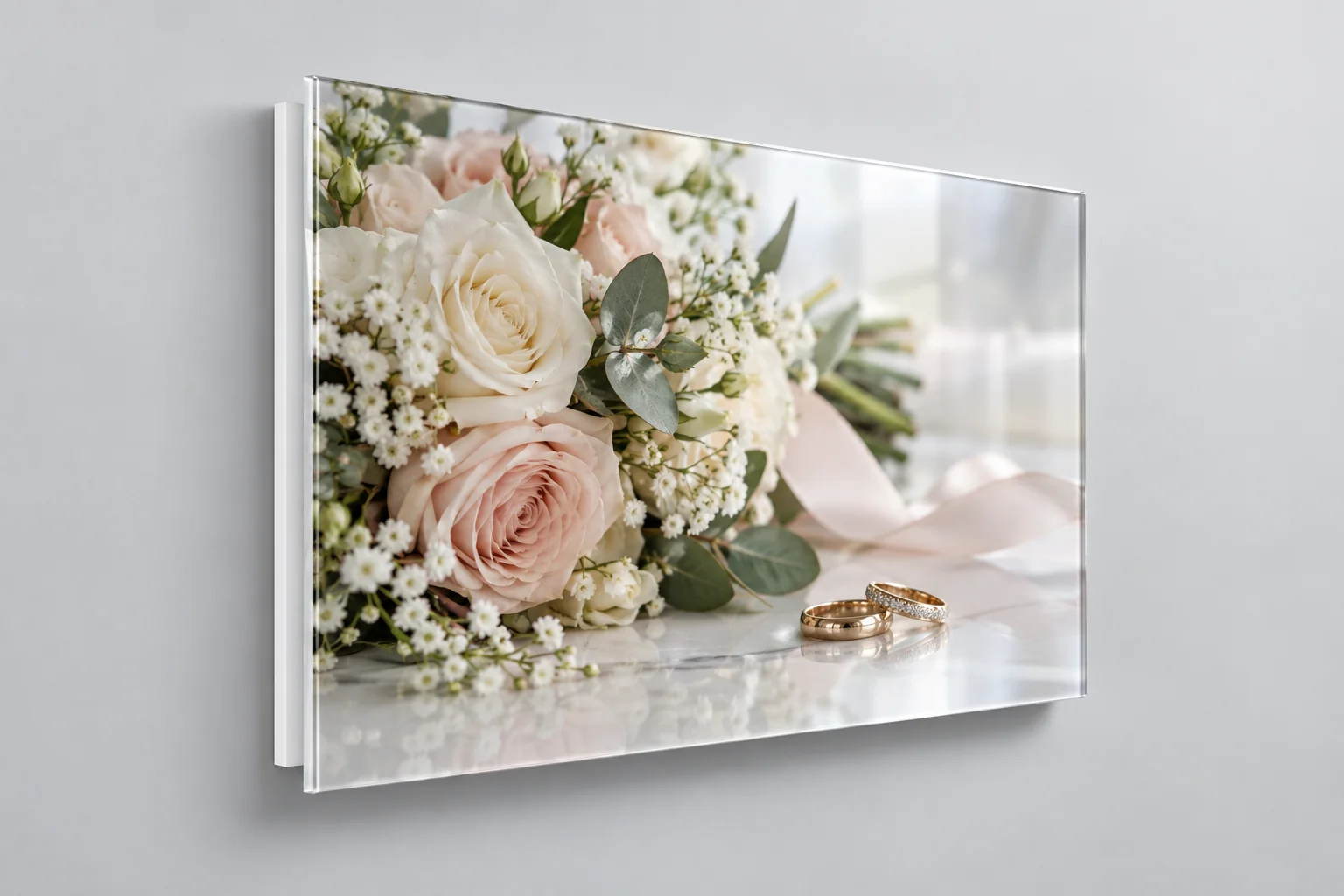 Cadre de plexiglass pour photo mariage
