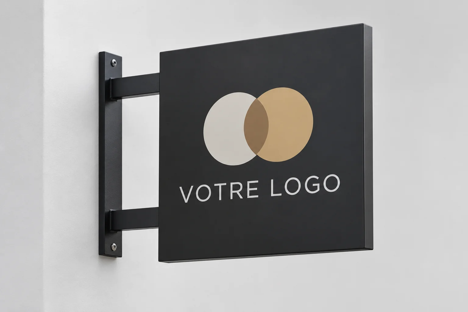 Enseigne en aluminium sans lumière