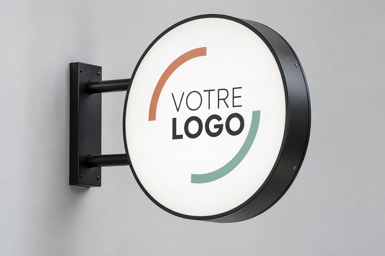 Enseigne Drapeau Lumineuse sur Mesure