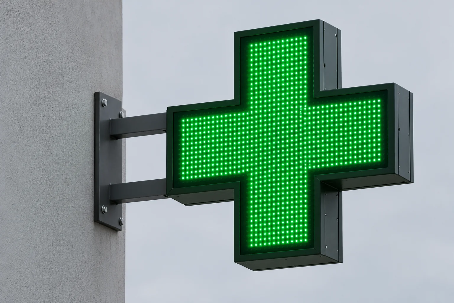 Enseigne croix de pharmacie LED