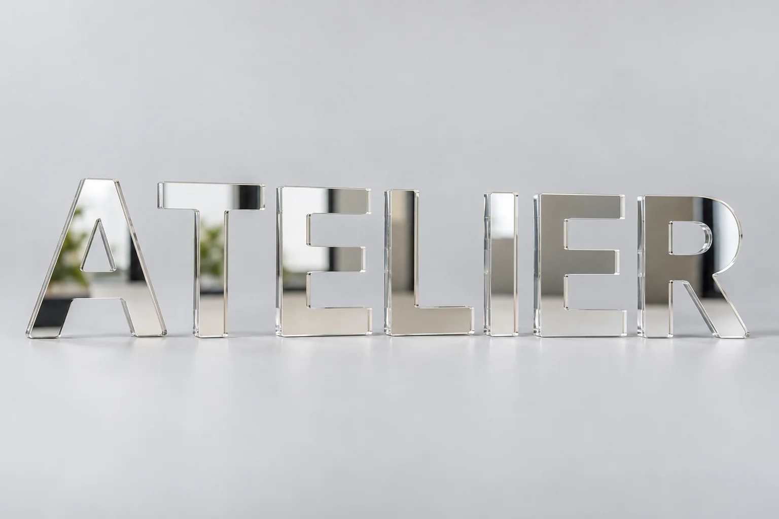 Lettre en plexiglas miroir