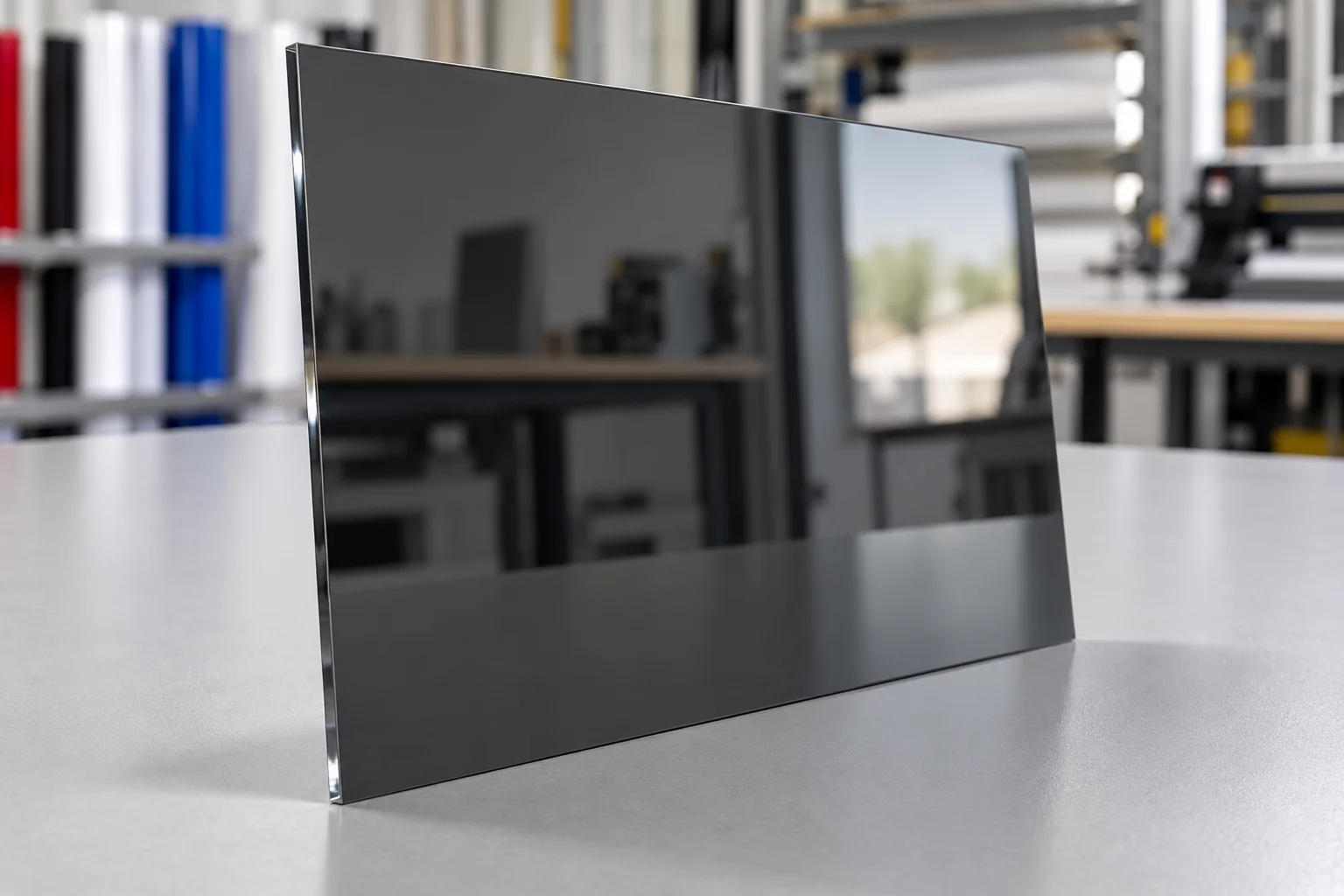 Plexiglas miroir gris foncé