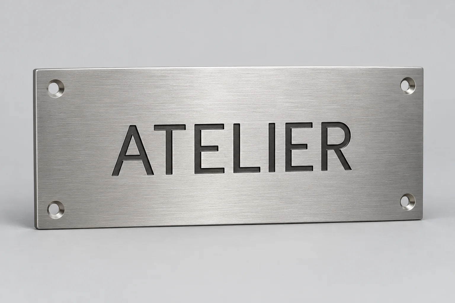 Plaques en acier gravées