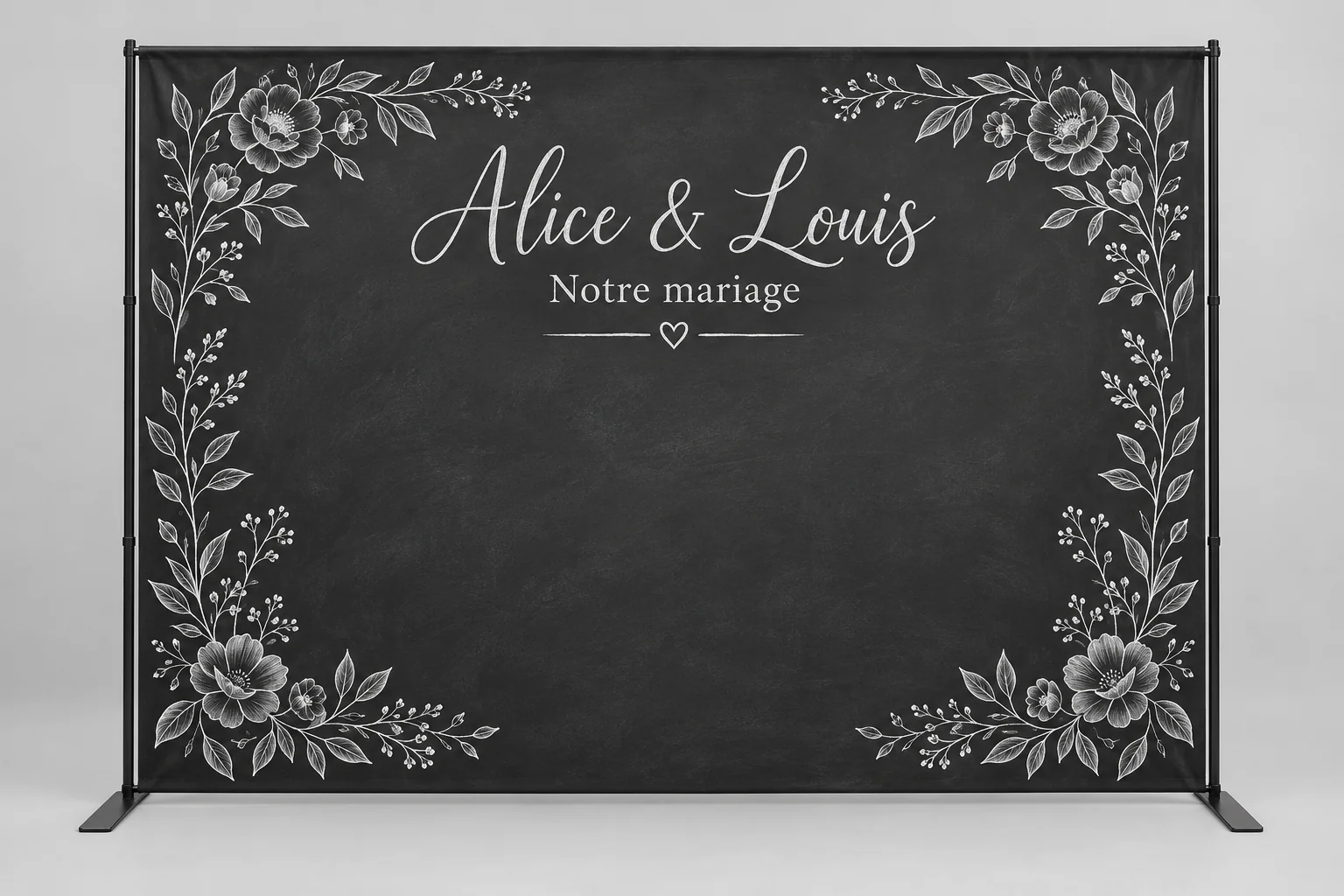 Photocall effet tableau noir