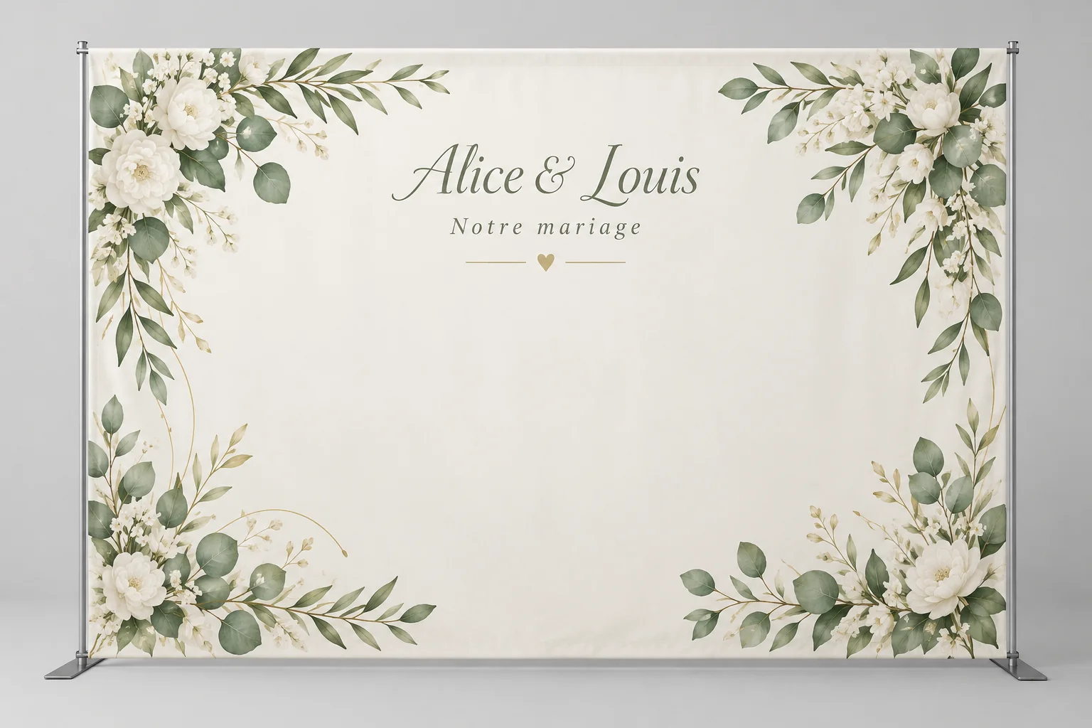 Photocall de mariage personnalisé