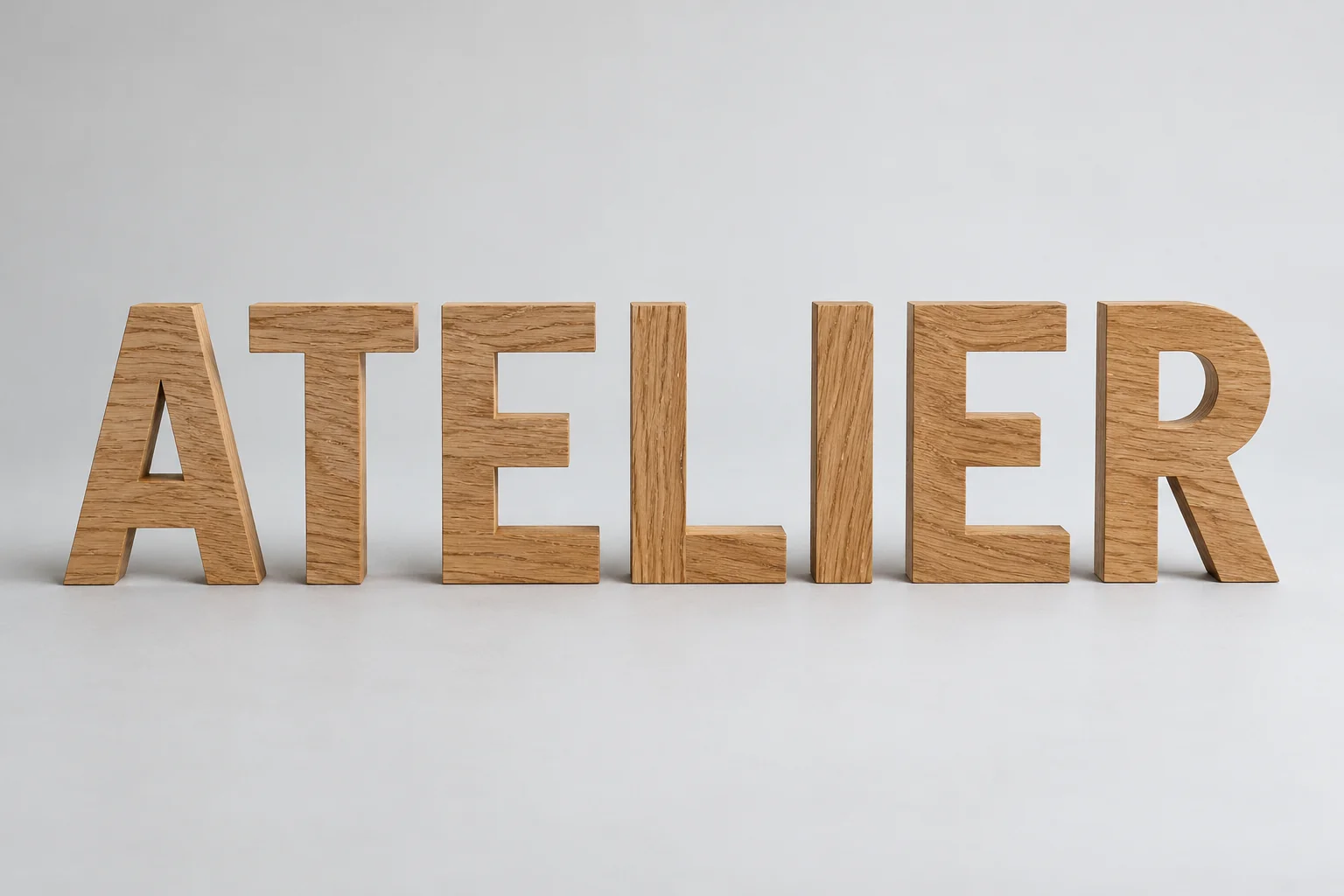 Lettres en bois de chêne