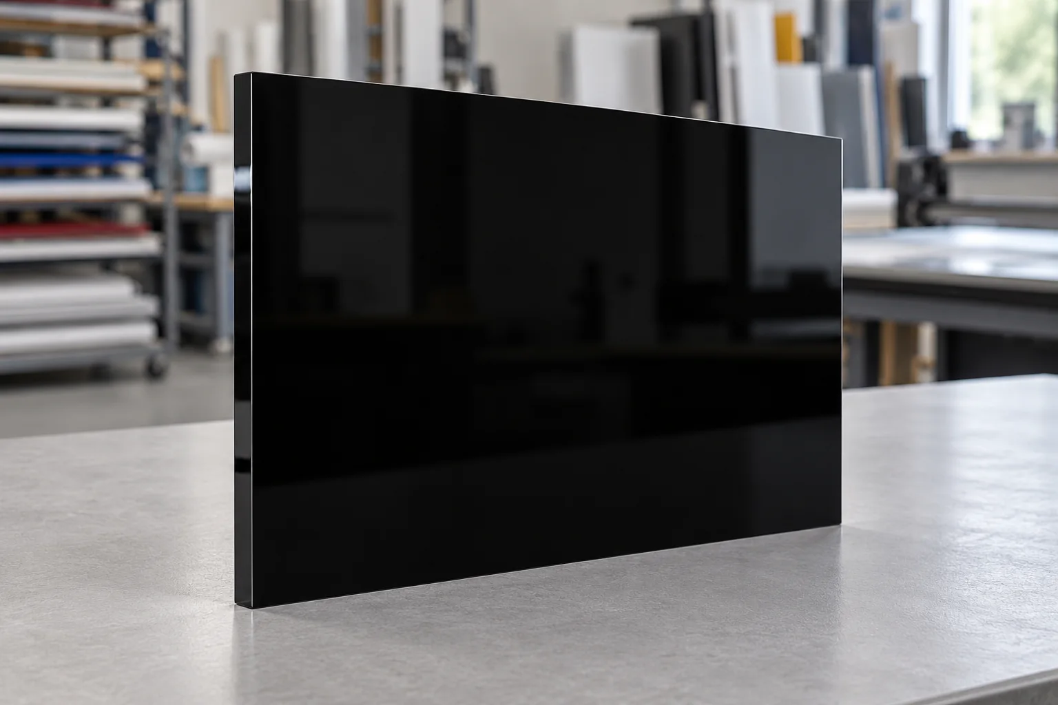 Plaque de plexiglas noir