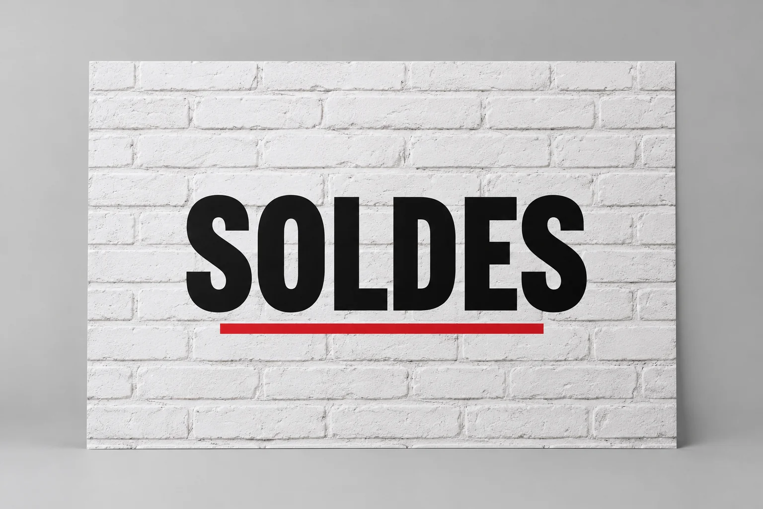 Affiche de vente de briques blanches