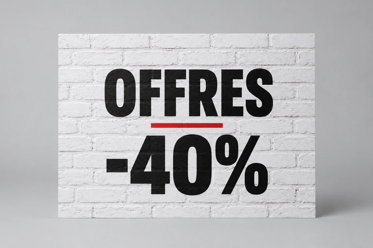 L'affiche offre 40% de brique blanche