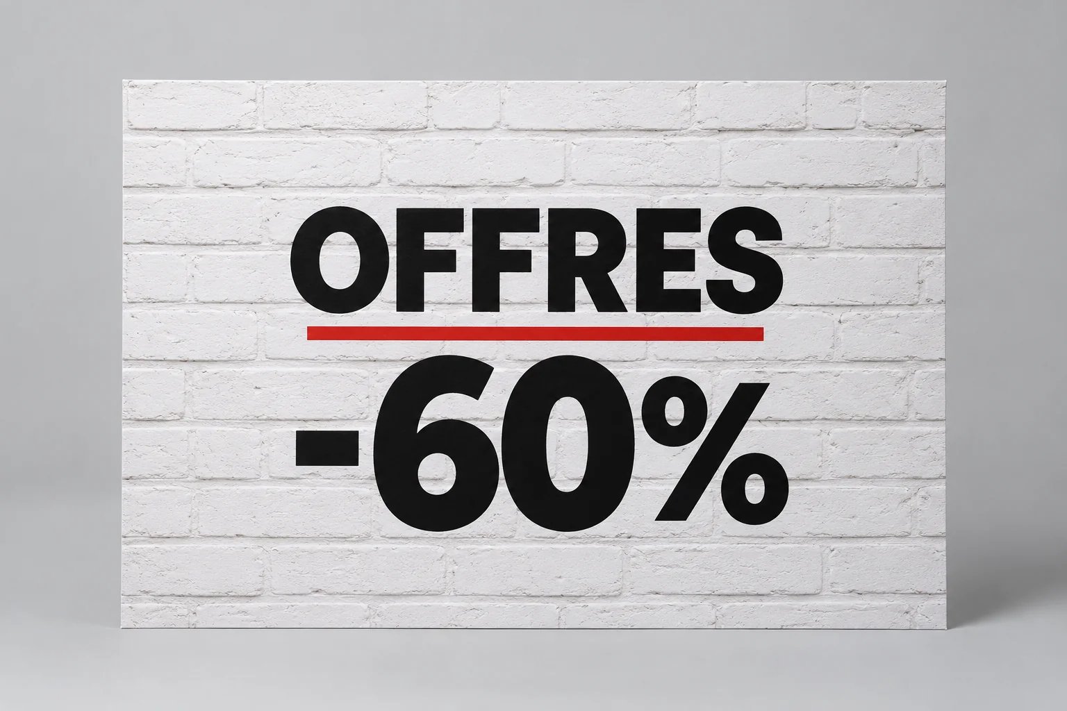 L'affiche offre 60% de brique blanche