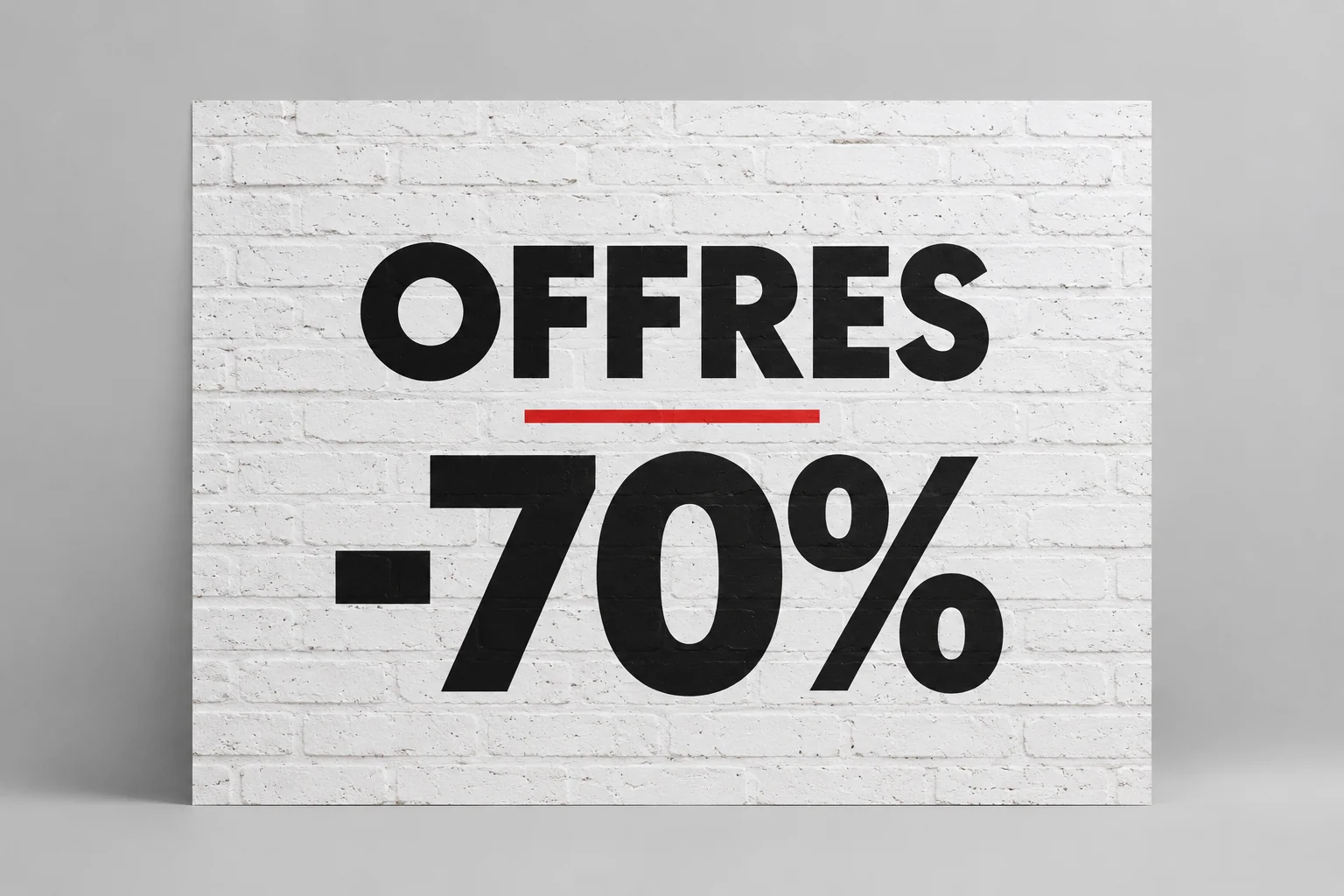 L'affiche offre 70% de briques blanches