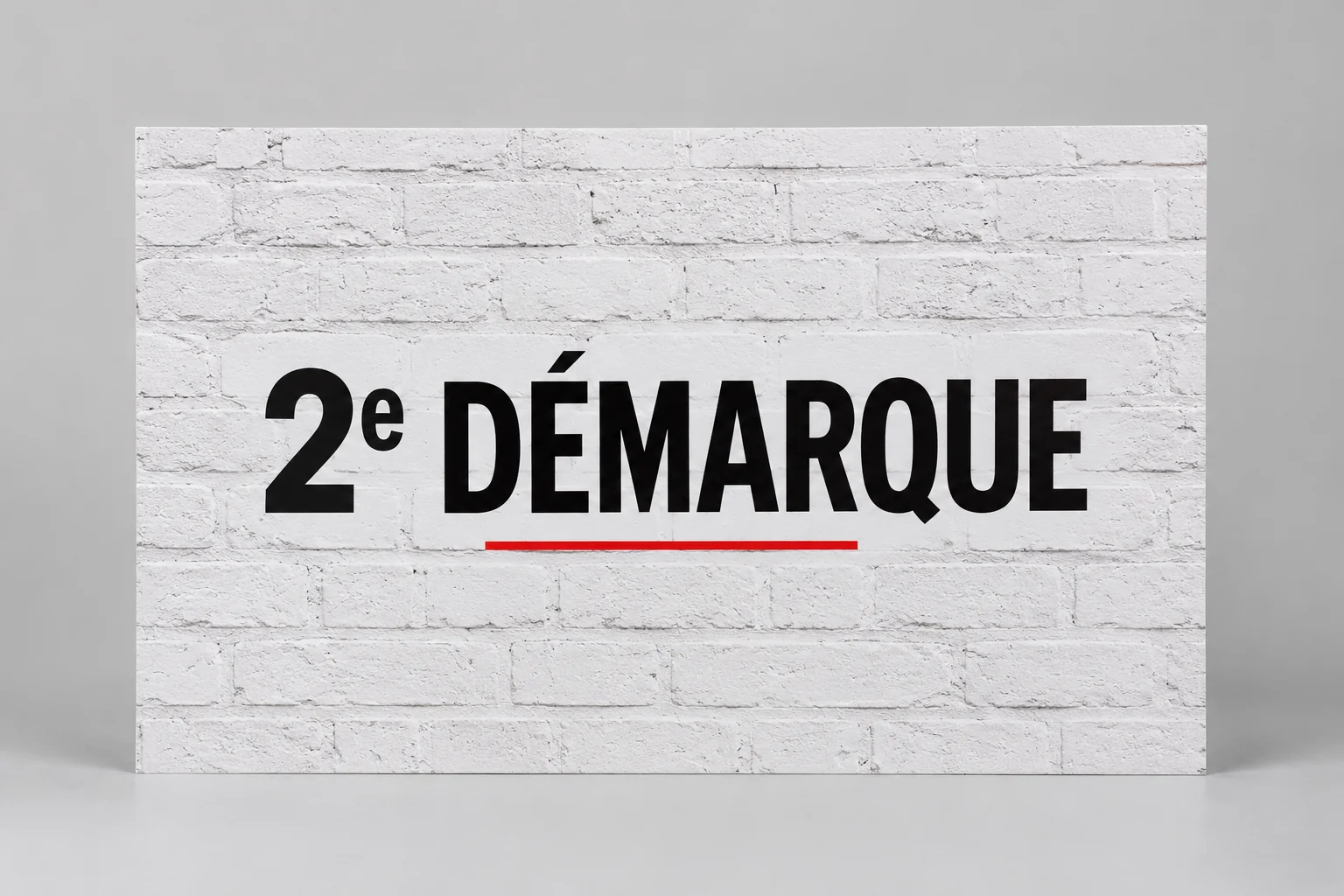 Affiche de deuxième vente de brique blanche