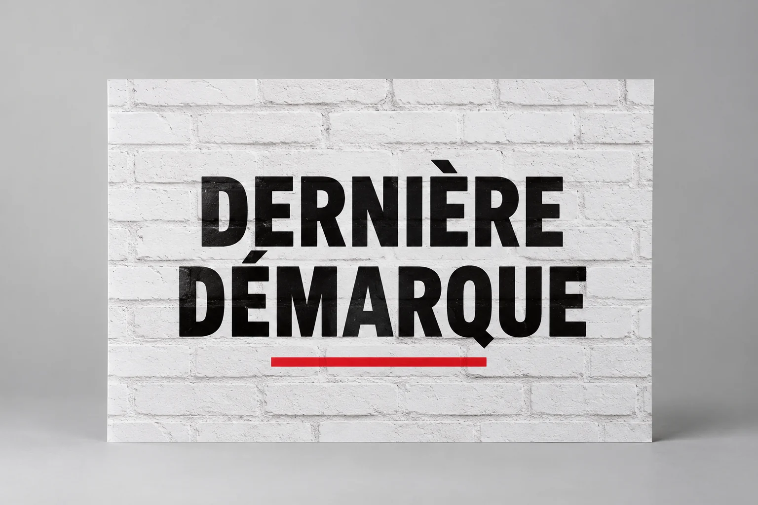 Affiche des dernières ventes de briques blanches