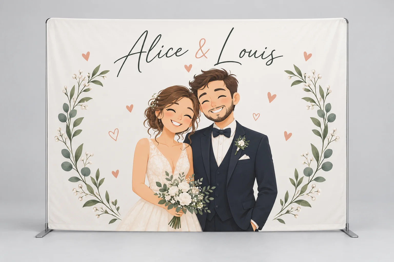 Photocall de mariage Avatars personnalisables