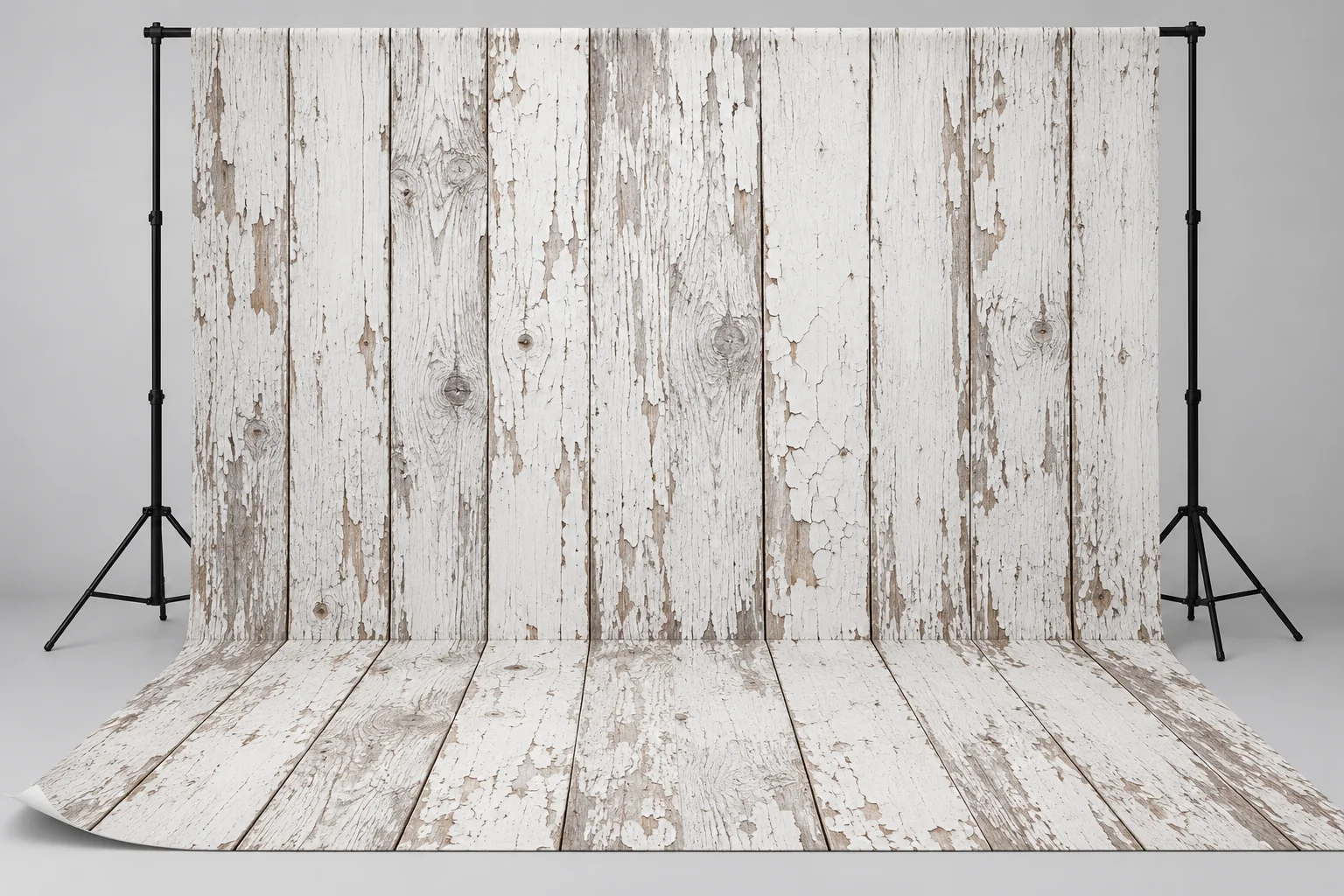 Fond photographique en bois blanc vintage