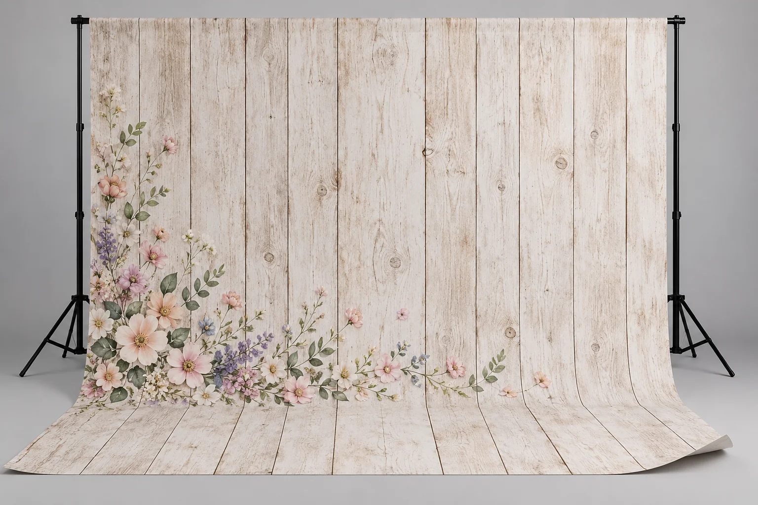Fond photographique bois fleurs