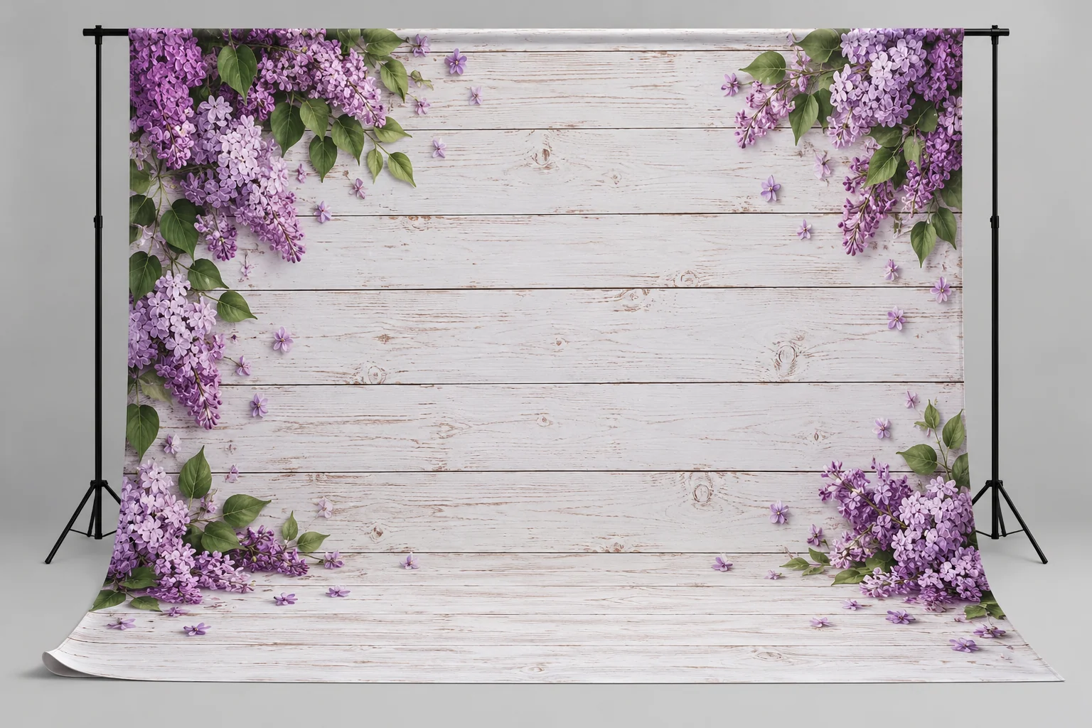Fond photographique de fleurs violettes