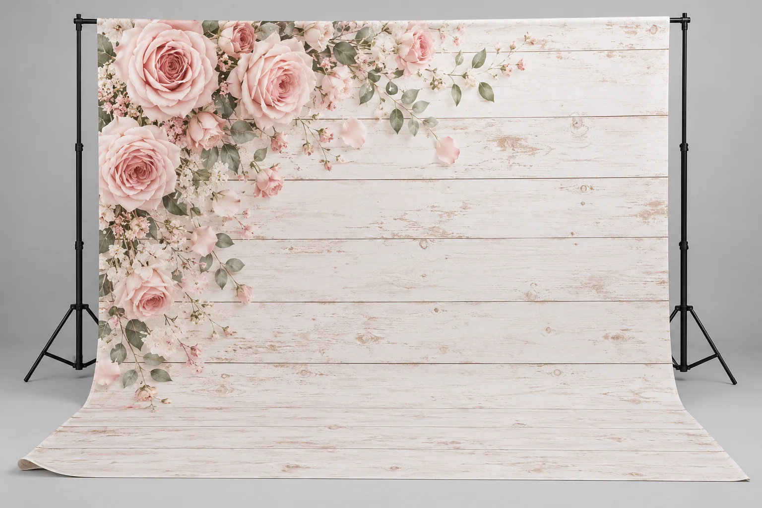 Fond tissu studio photo de style roses roses