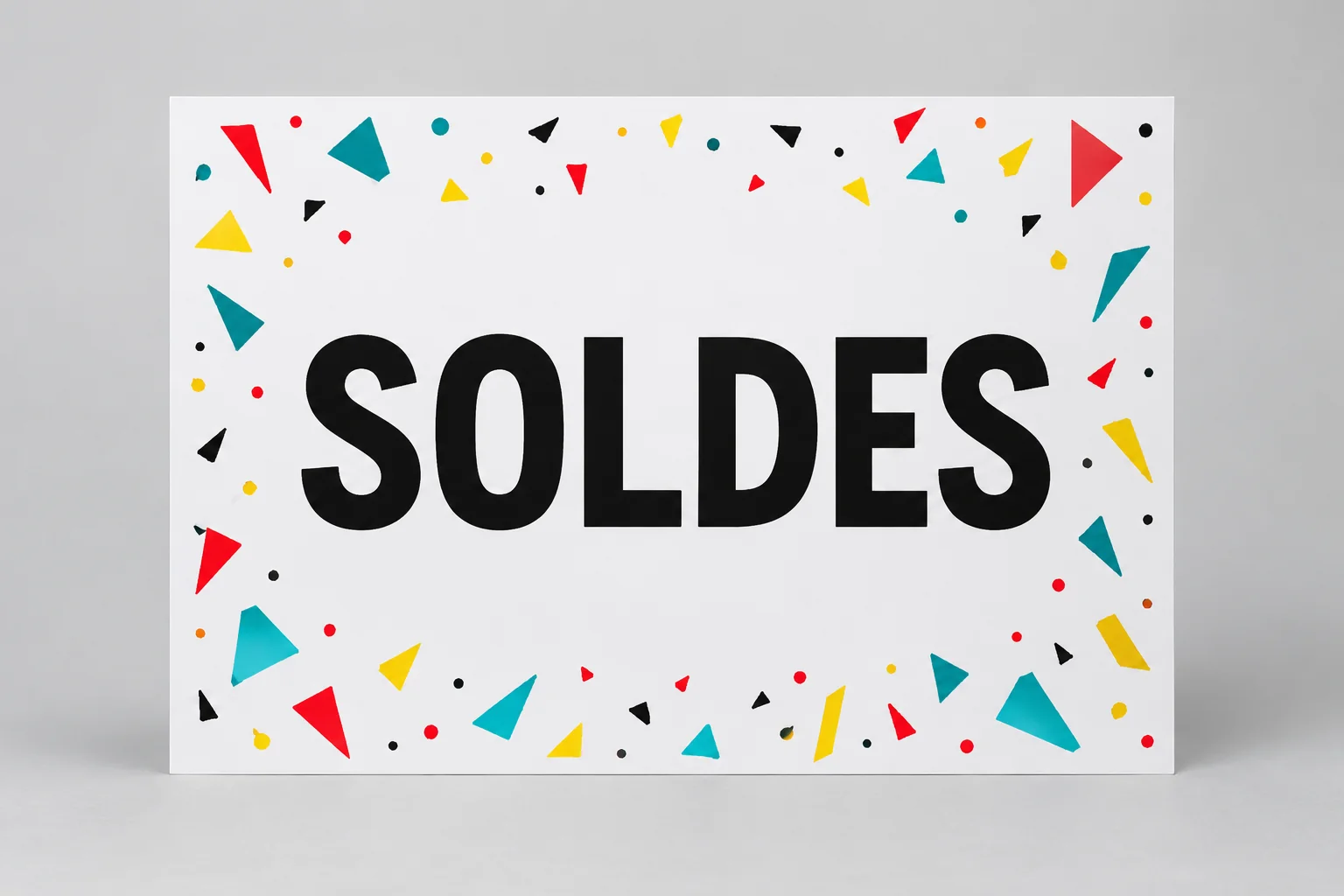 Affiche de vente de confettis