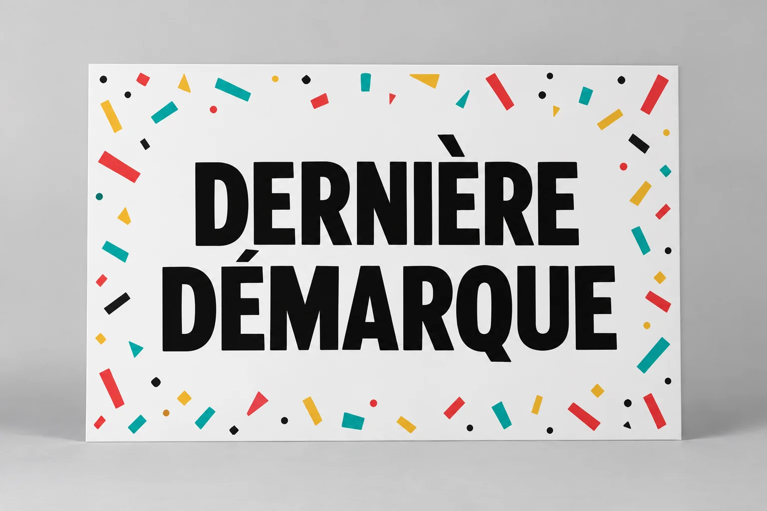 Affiche Dernières Ventes Confetti
