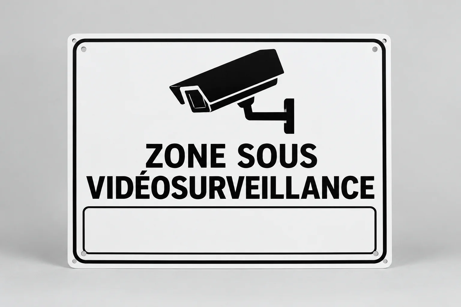 PANNEAU D'INFORMATION "ZONE SOUS VIDÉO SURVEILLANCE