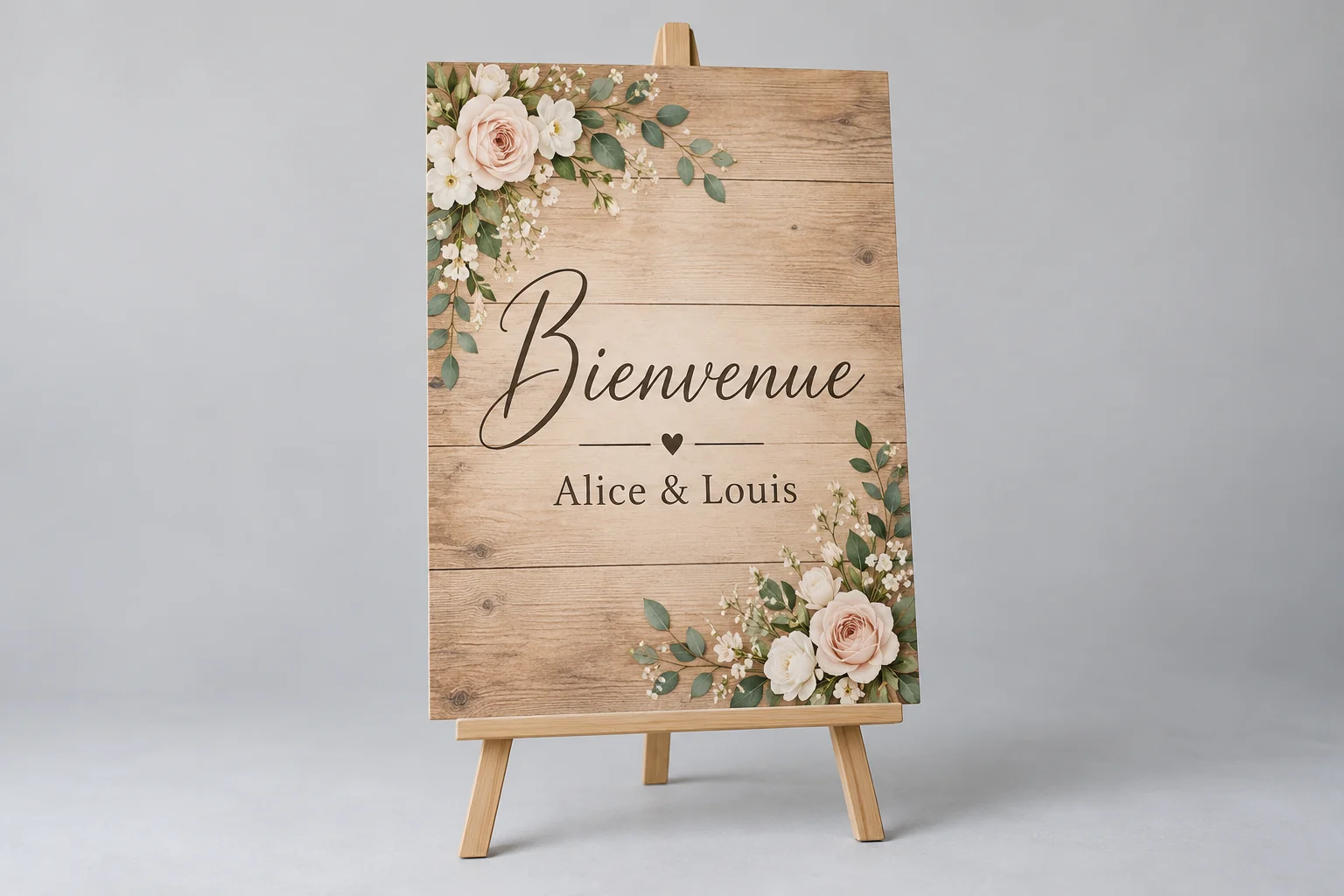 Affiche de mariage de bienvenue