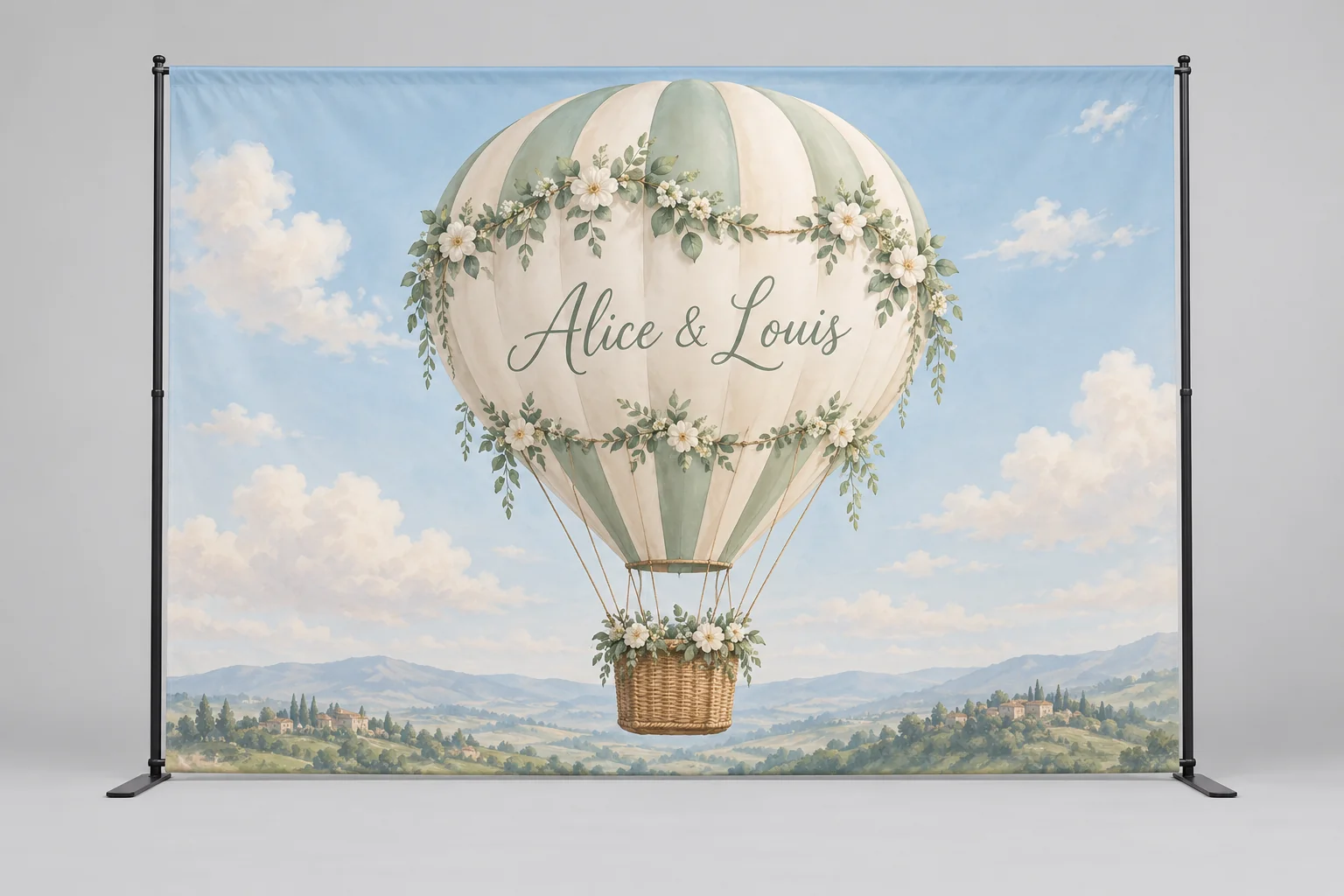 Photocall Mariage en montgolfière