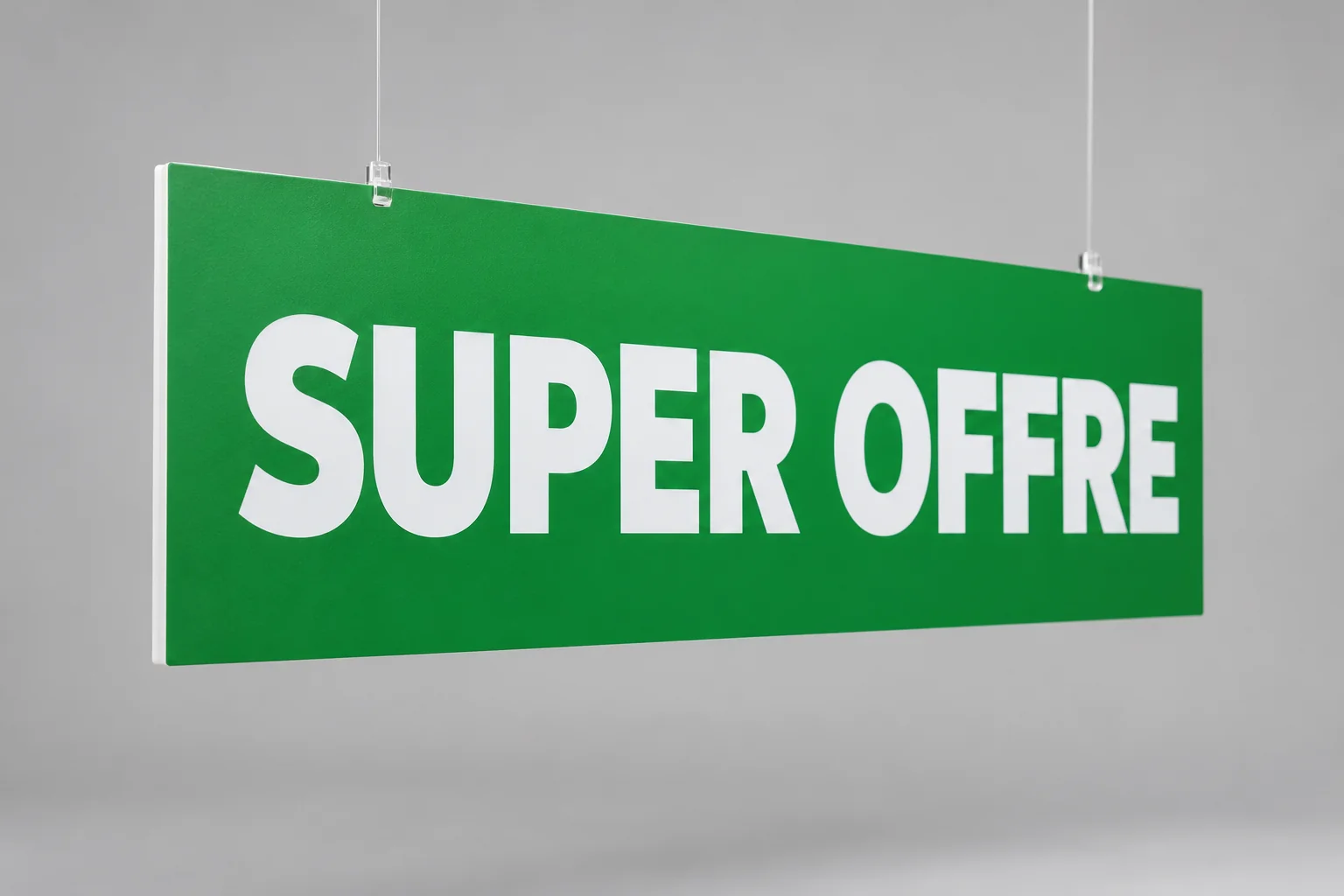 Affiche suspendue "Super Offre"
