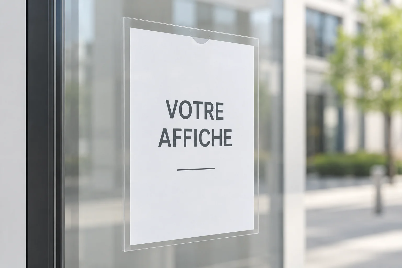 Porte-affiches adhésive pour vitrine