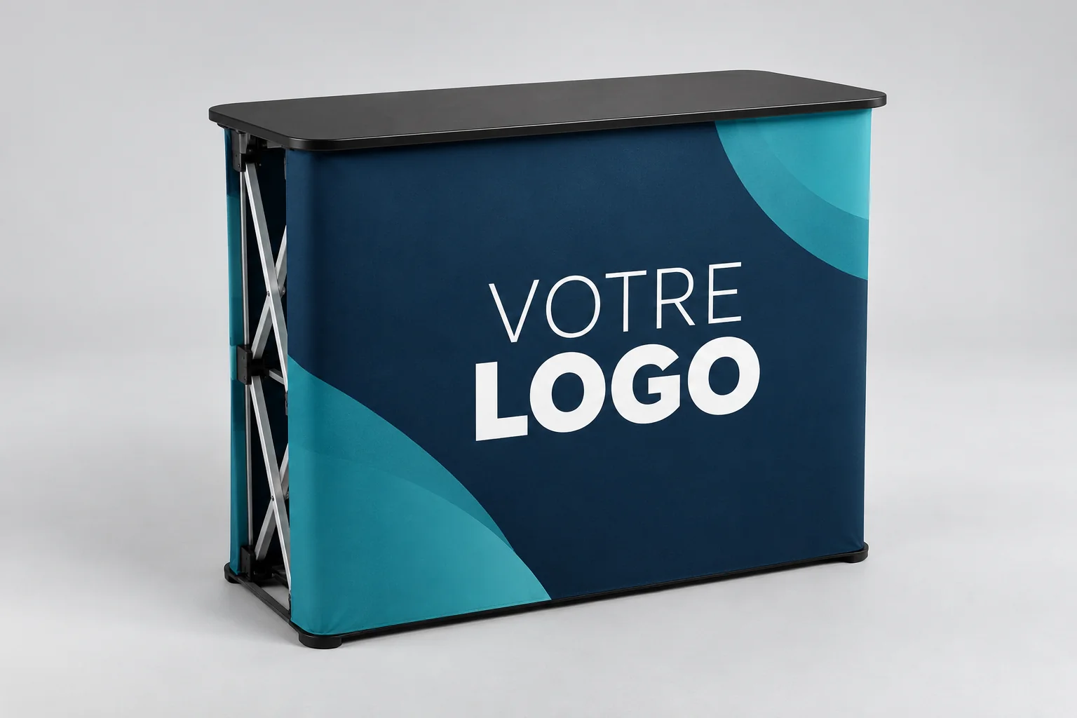 Comptoir publicitaire pliable pour stand et salon