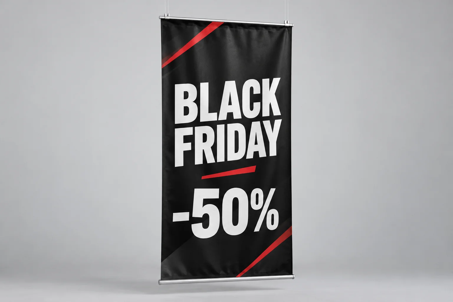 Panneau suspendu Black Friday -50%