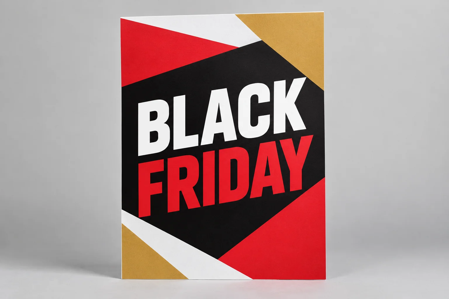 Affiche géométrique Black Friday pour vitrine au meilleur prix!