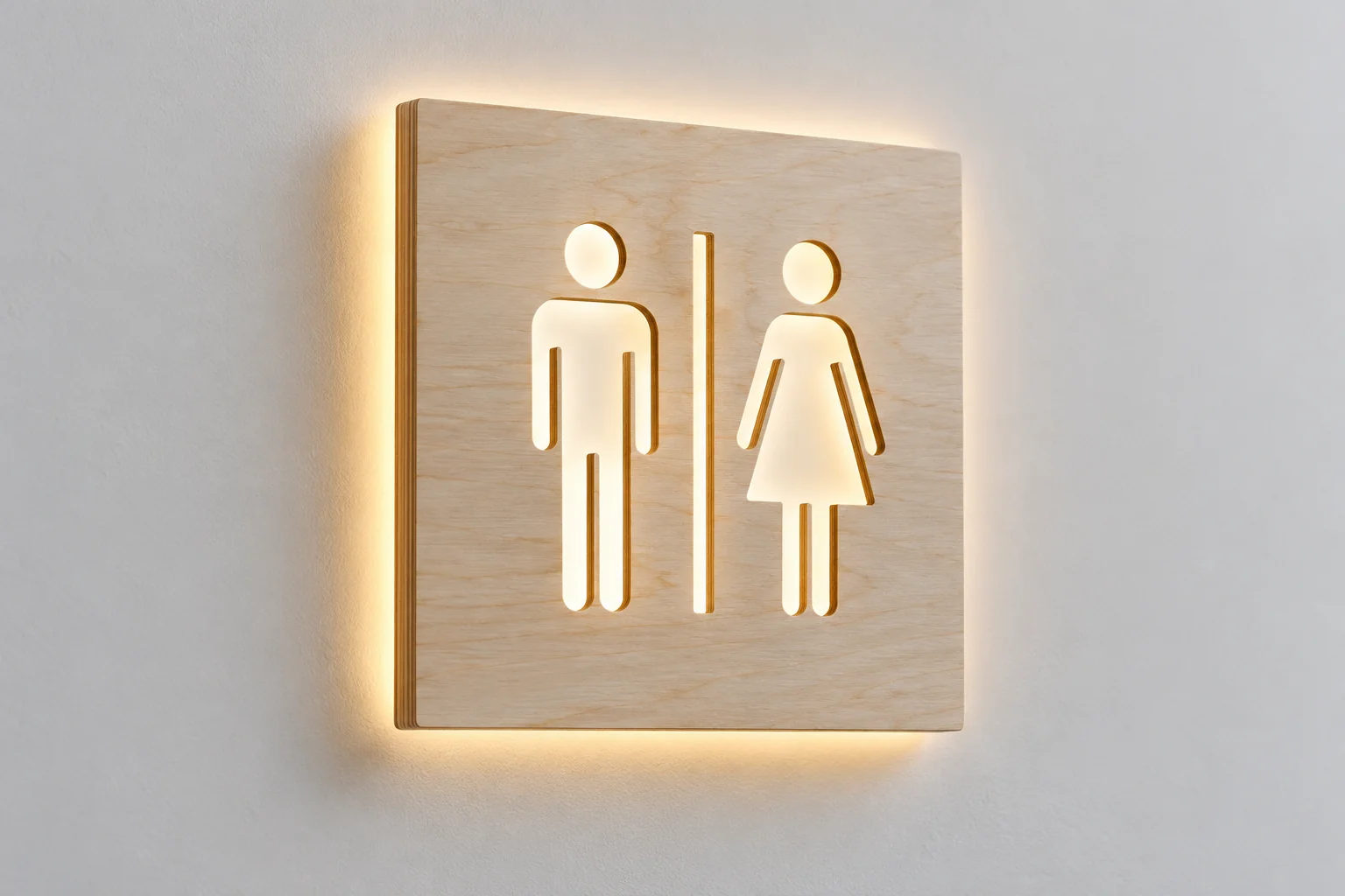 Signalisation des toilettes rétro-éclairés
