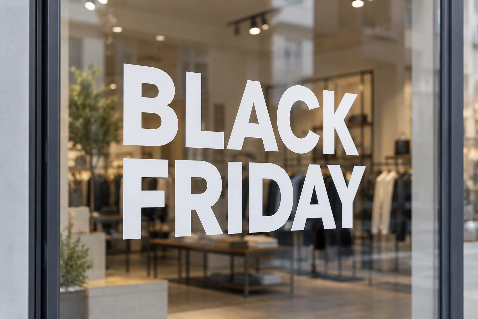 Lettrage de vitrine Black Friday
