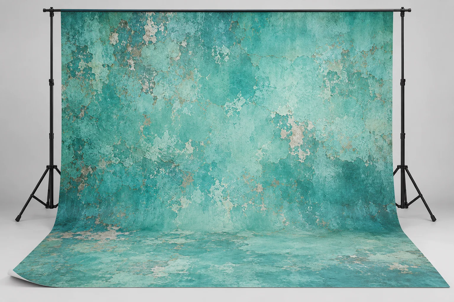 Fond photo studio mur turquoise