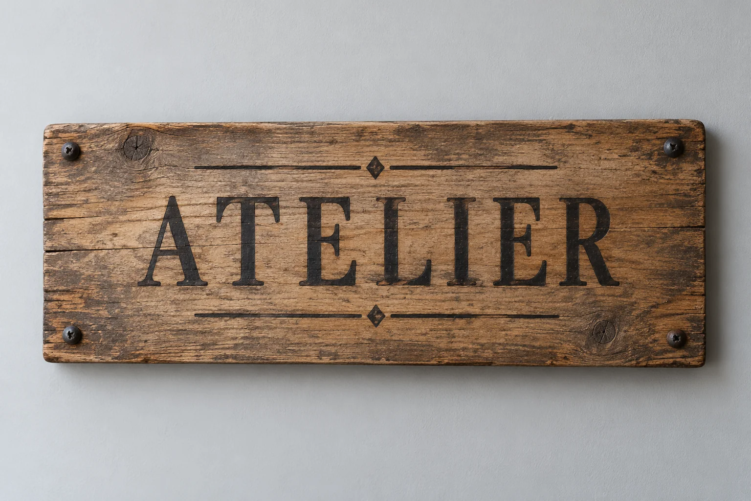 Panneau en bois vintage